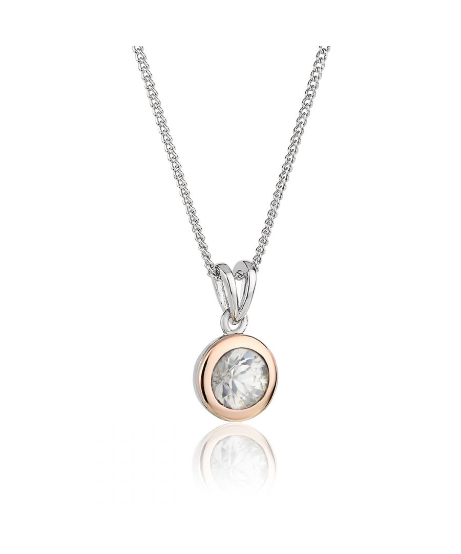 Celebrate that special April birthday with the irresistible sparkle of a zircon gemstone - richly encased in 9ct Welsh gold and sterling silver in our classic pendant design on a matching chain. Zircon, known for its dazzling brilliance, is formed from the oldest mineral on Earth and in folklore is associated with wisdom and healing.