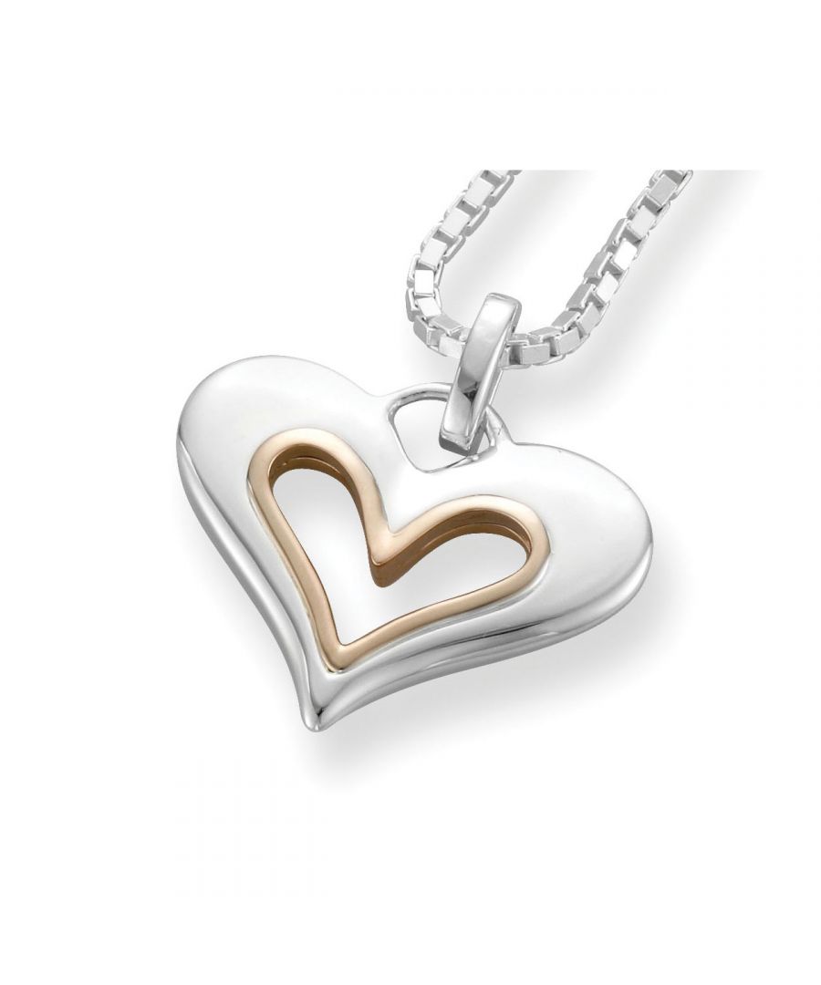 It is often said that love is the link that binds two hearts together. This is beautifully depicted in the Always in My Heart collection.The Always in My Heart pendant can be given to someone who you hold dear, and will act as an every day reminder of a special bond. Contained within the pendant is rare Welsh goldThe Always in My Heart pendant features a beautifully handcrafted sterling silver heart, complimented by a smaller rose gold heart in the center and is complimented by an 18