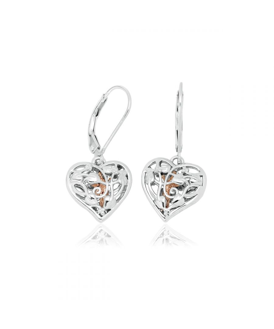 Inspired by ancient tales of Welsh fairies, the sterling silver Fairy earrings are intricately handcrafted and made to match the Fairy pendant.Enclosed within the filigree heart is a 9ct rose gold fairy, protecting the wearer from harm. Also contained within is rare Welsh gold.Measuring 13mm wide and 14mm long, the Fairy earrings feature a hook fastening.