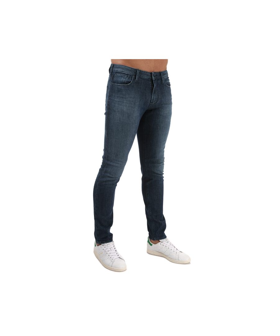 Armani Mens J06 Slim Fit Jeans in Denim - Blue Cotton - Size 29
