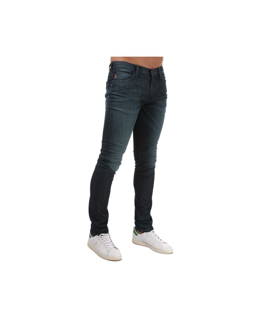 Armani Mens J10 Extra Slim Fit Jeans in Denim - Blue Cotton - Size 28
