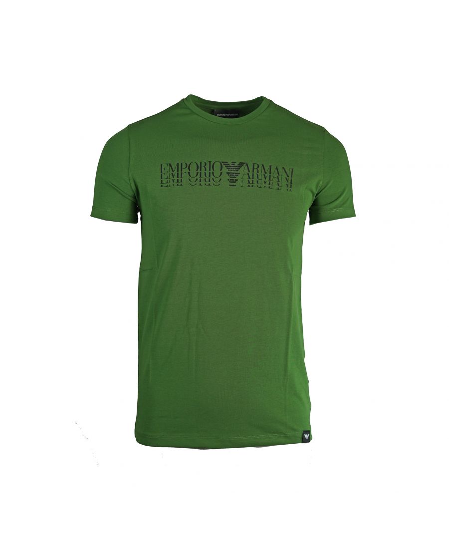 Emporio Armani 3Z1T92 1J0AZ 0534 T-shirt. Groen T-shirt met korte mouwen. 