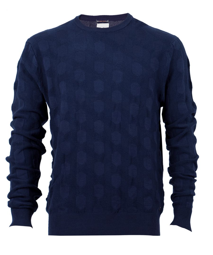 Soft knit sweater in dark blue colour