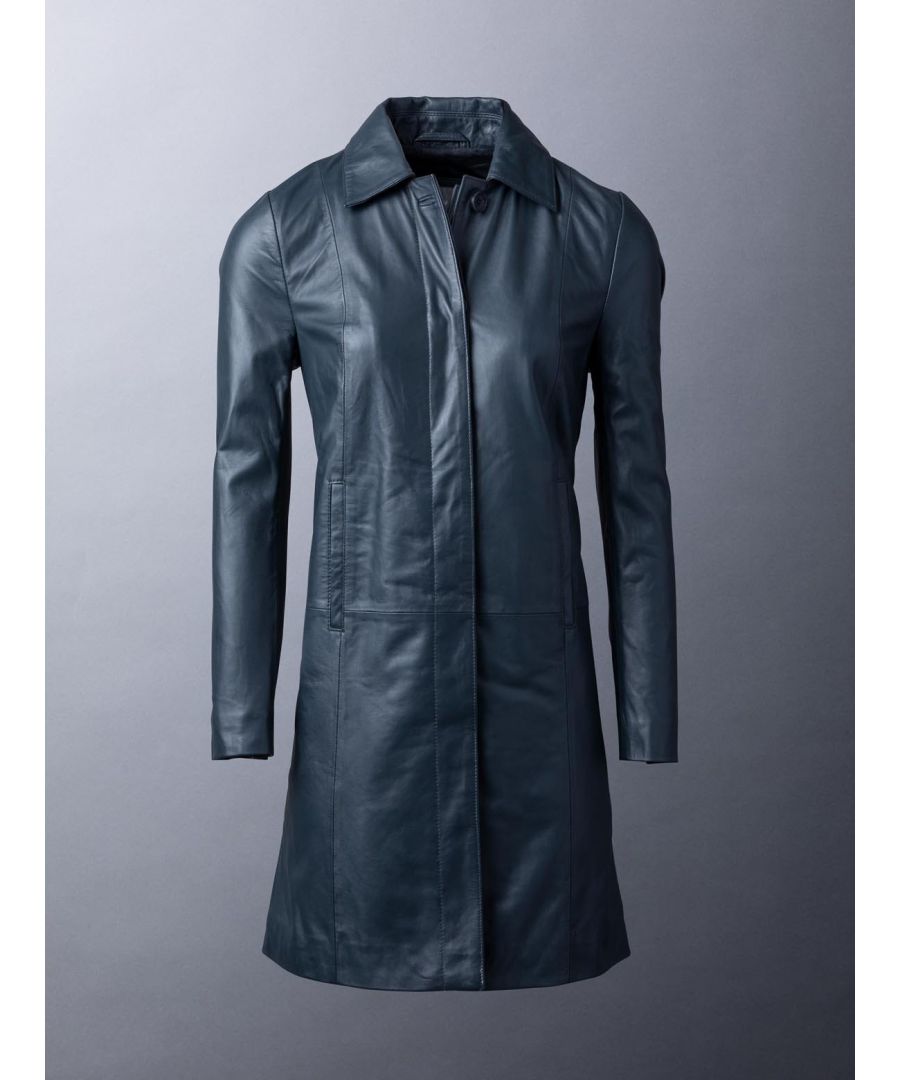 Lakeland Leather Womens Ulverston Field Jacket in Navy - Blue - Size 14