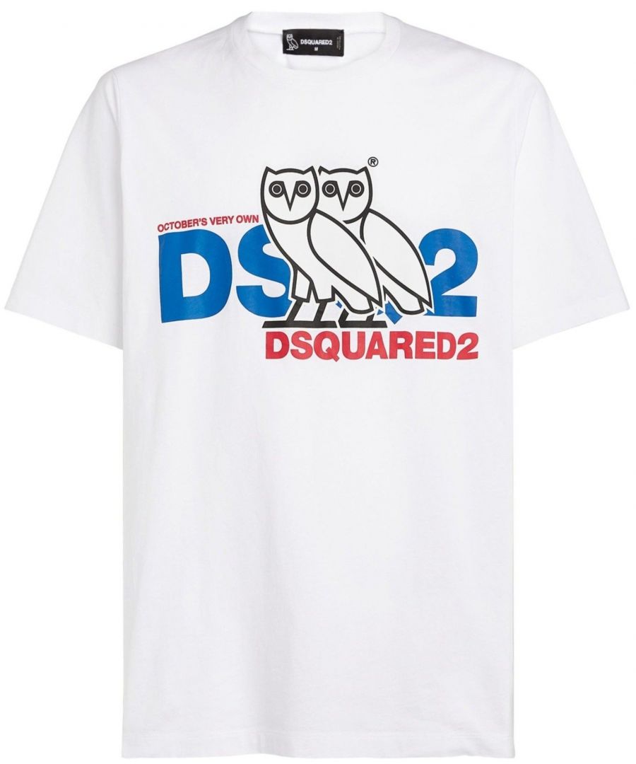 Dsquared2 OVO Capsule Logo Print T-shirt in White