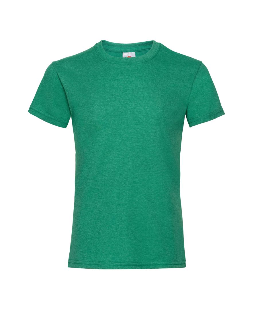 Image for Fruit Of The Loom Girls Childrens Valueweight Short Sleeve T-Shirt (Pack of 5) (Retro Heather Green)