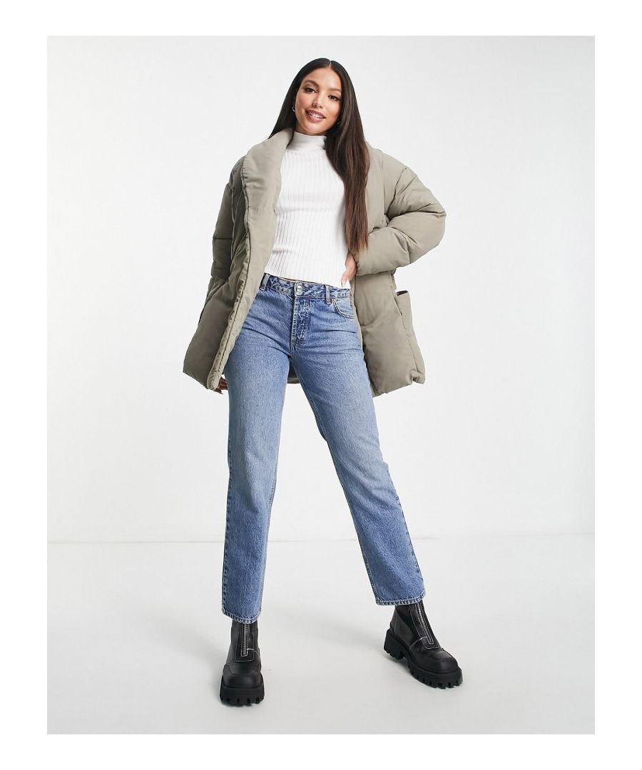 Missguided Ski reversible puffer jacket in brown