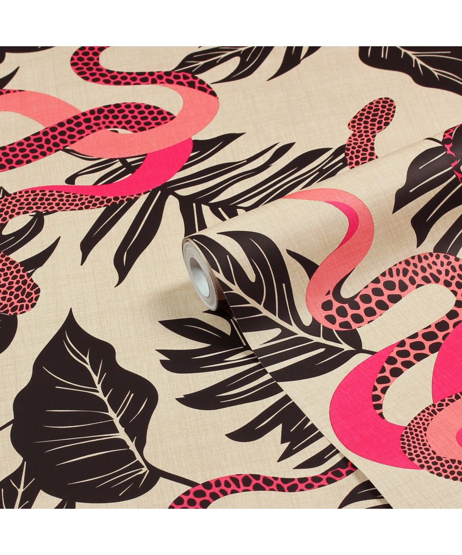 Image for Serpentine Tropical Printed Wallpaper