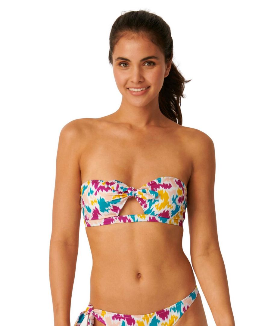 Sloggi Womens 10211215 Shore Fancy Guppy Bandeau Bikini Top - Multicolour Elastane - Size 16 UK