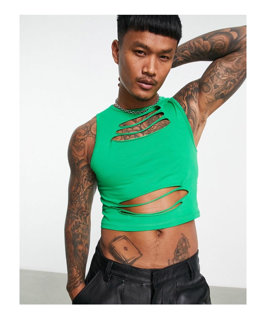 Vest by COLLUSION Exclusive to ASOS Crew neck Racer back Cropped length Slim fit  Sold By: Asos