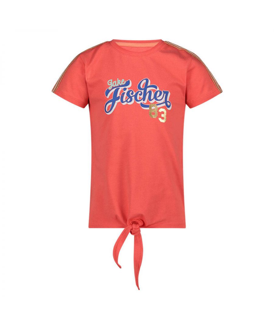 Dit T-shirt voor meisjes van Jake Fischer is gemaakt van stretchkatoen en heeft een printopdruk. Het model heeft een ronde hals en korte mouwen.