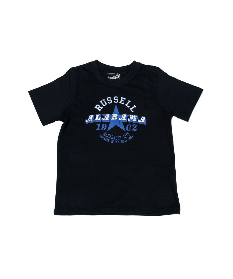 Image for Boy's Russell Athletic SS Crew Neck T-Shirt in Navy