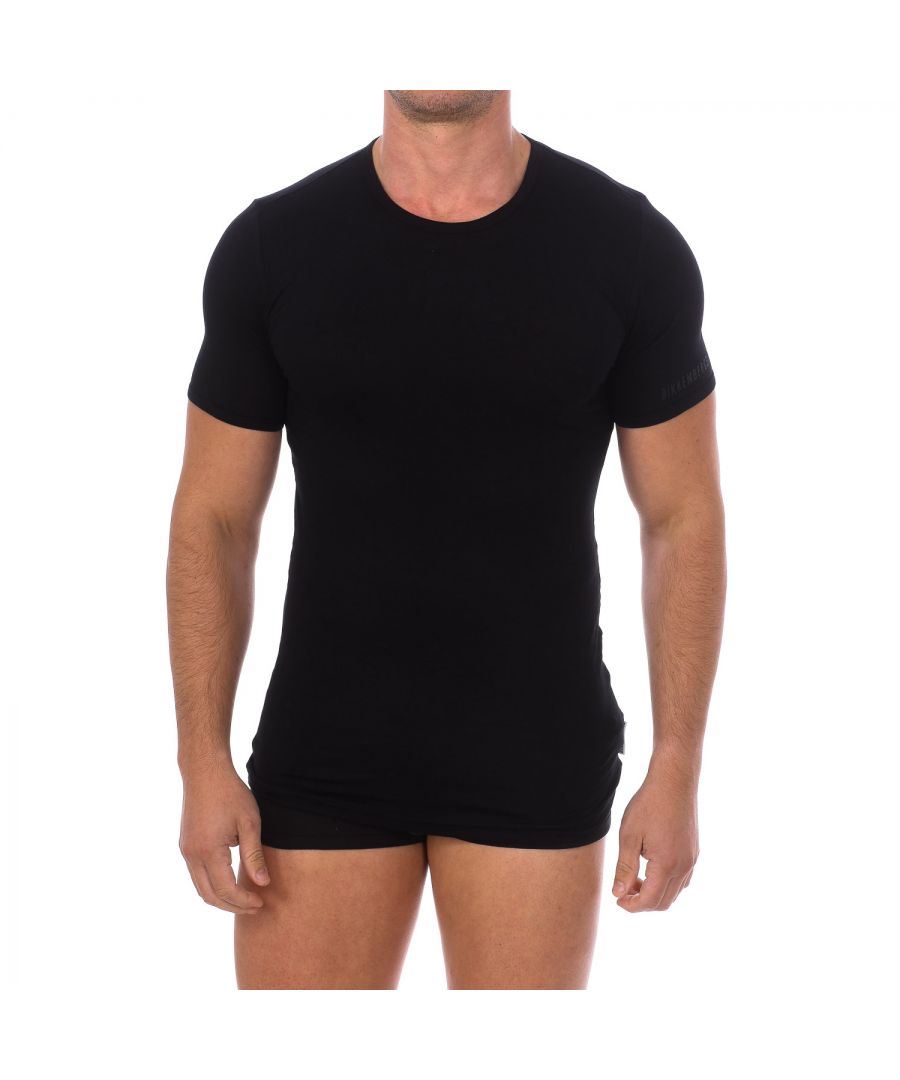 Bikkembergs Mens Fashion Bamboo short sleeve T-shirt BKK1UTS03SI man - Black Cotton - Size X-Large