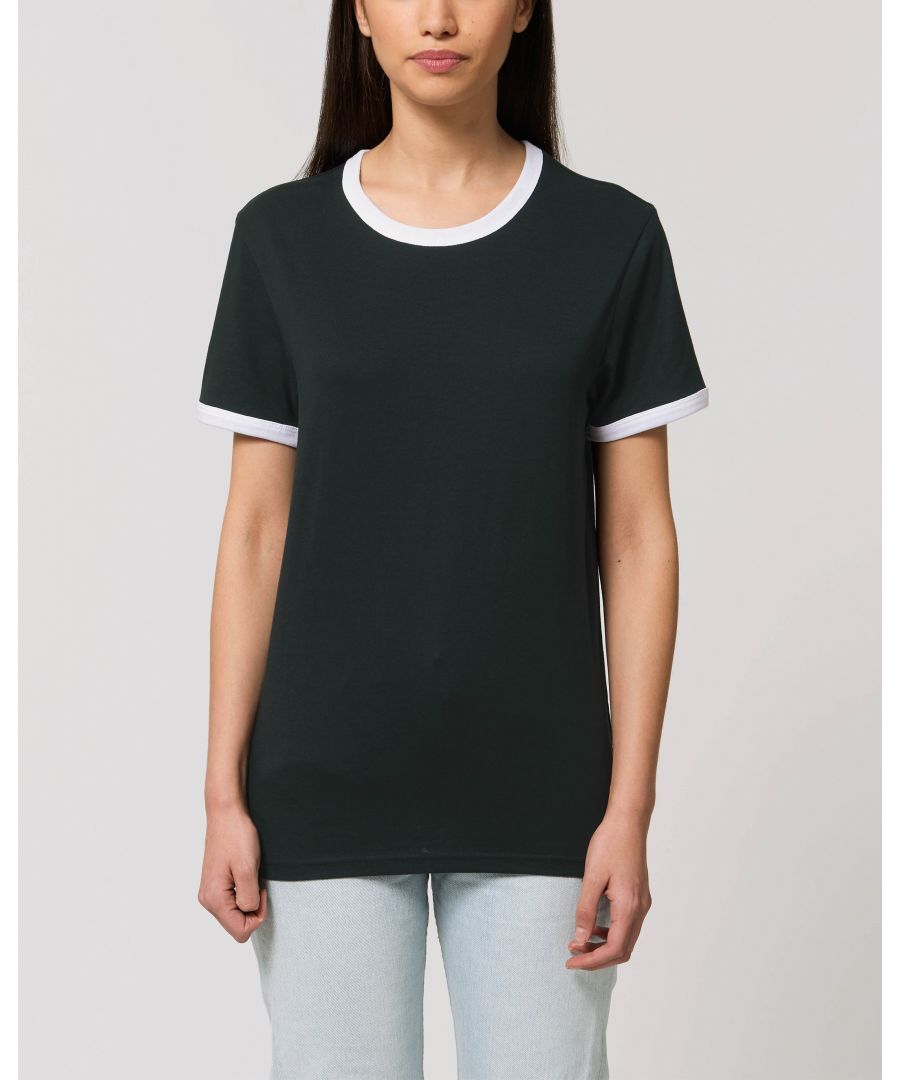 Image for Samana Unisex Ringer T-Shirt in Black White