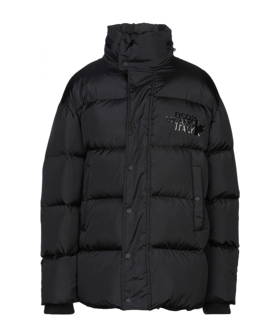 quilted, techno fabric, logo, basic solid colour, single-breasted , snap-buttons, zip, hooded collar, multipockets, internal pockets, long sleeves, goose down interior, contains non-textile parts of animal origin