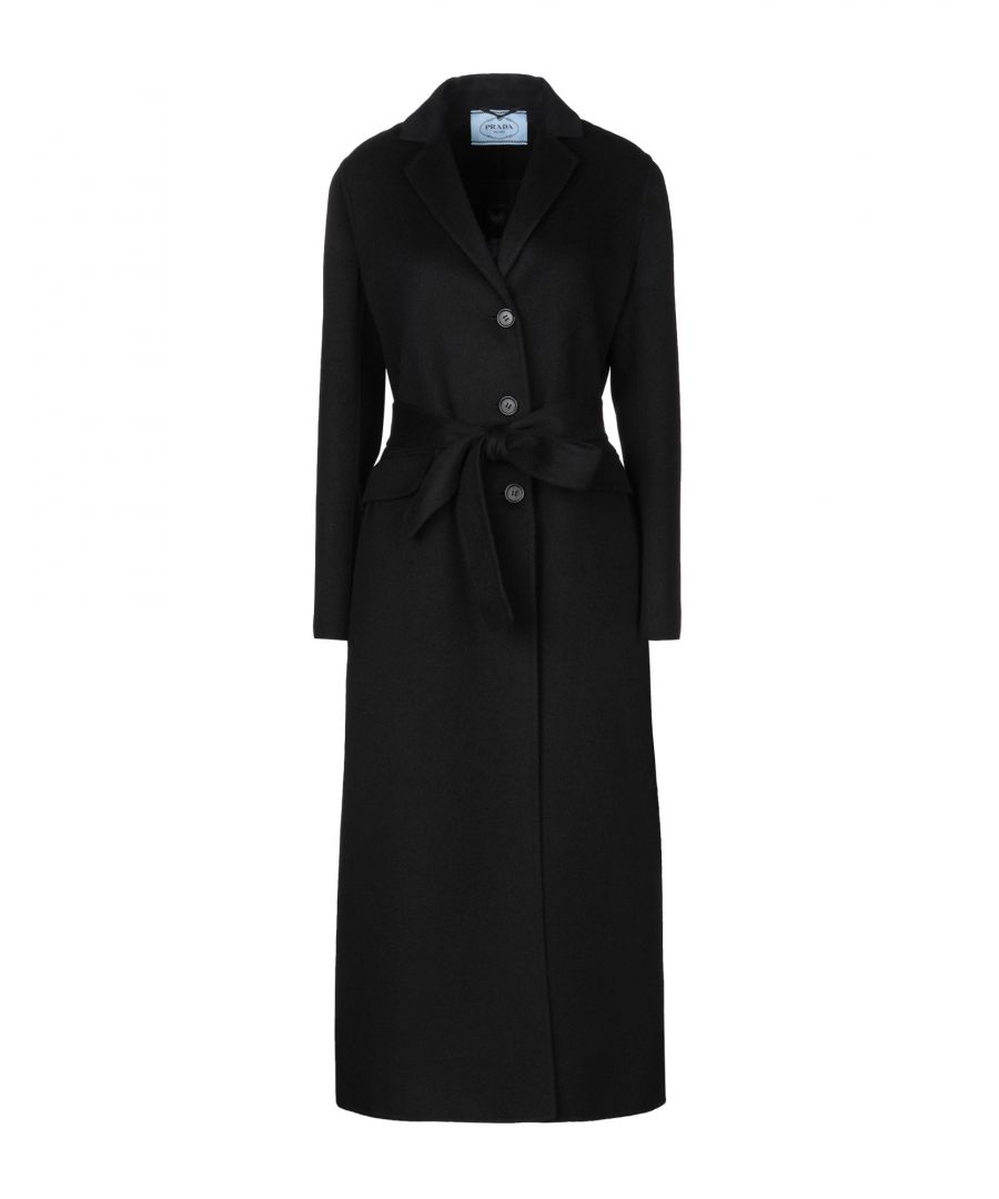 Image for Prada Black Virgin Wool Overcoat
