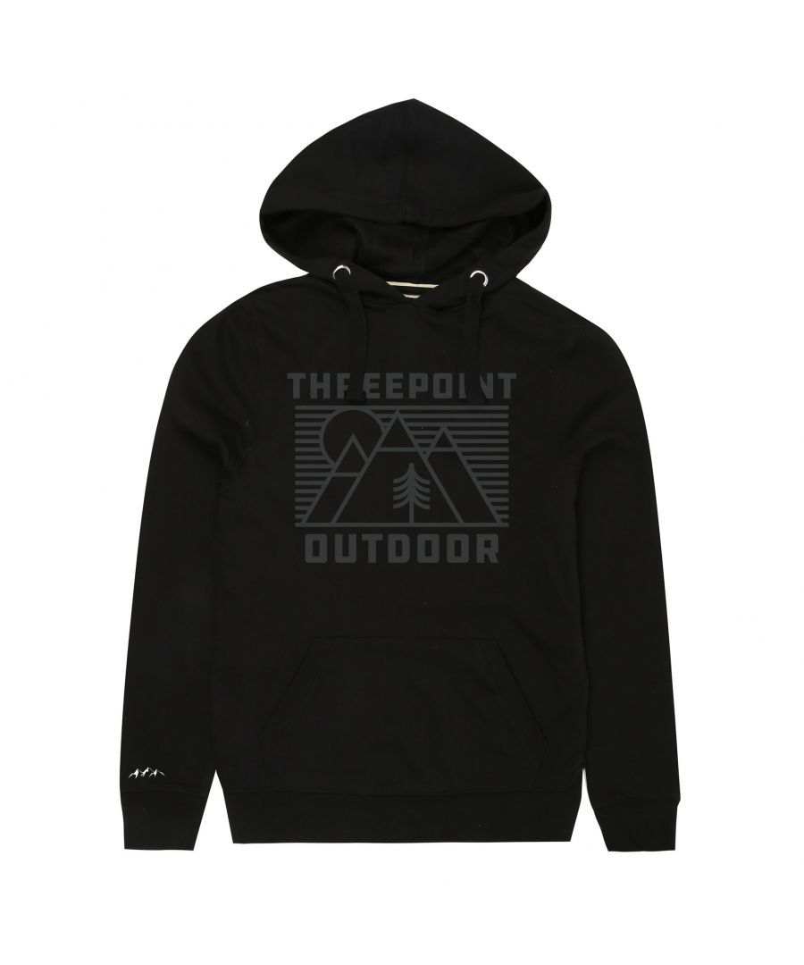 300gsm 100% Fairtrade cotton brushed back fleece hooded sweatshirt with chest print
