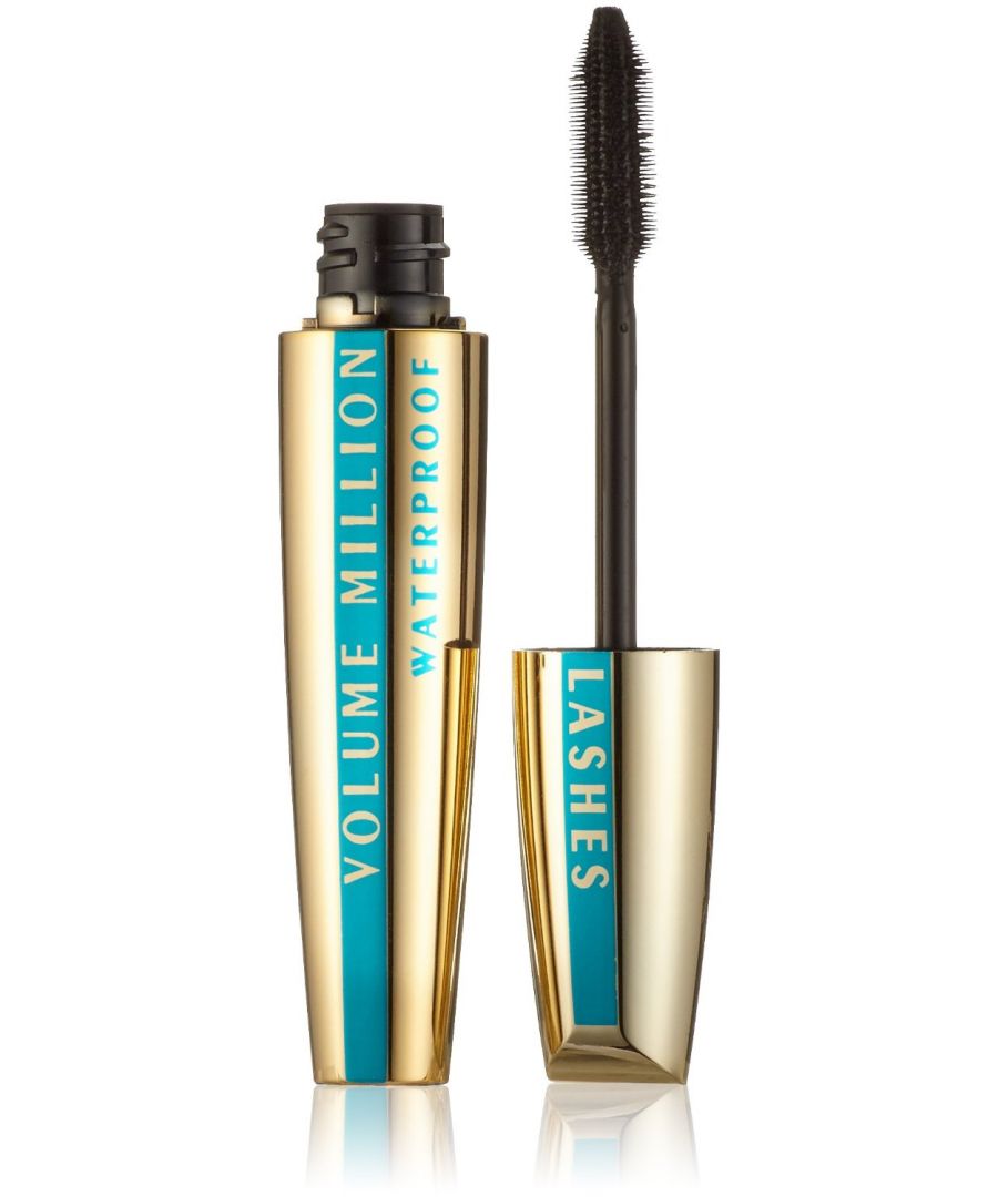 Millionize your lashes with L'Oreal Paris Volume Million Lashes Waterproof Black 9 ml mascara. The millionizer brush has a multitude of bristles which separate lashes for a fanned-out effect. The elastomer applicator is ultra flexible with both long and short bristles to coat lashes. The excess wiper removes excess mascara with no overload and no clumps. It leaves the brush coated with just the right amount of formula to achieve a volumized appearance with no overload and no clumps. Ambient type storage.
