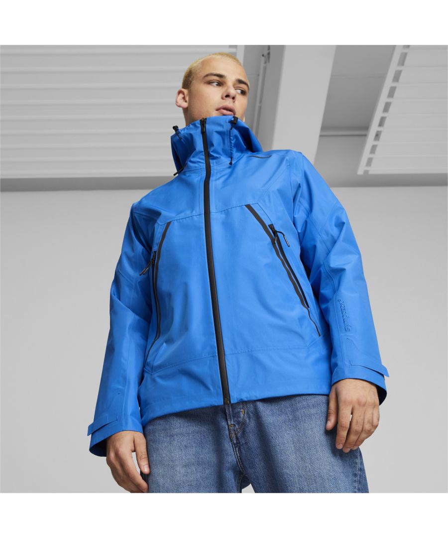 puma mens porsche design triatex jacket - blue - size 2xl