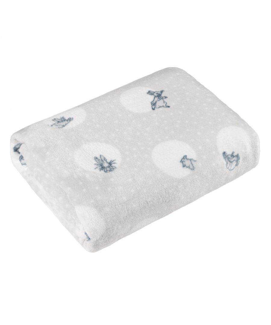 Bring an element of mischief with this playful Peter Rabbit™ Spot Me fleece throw. This monochrome scandi inspired design features sweet illustrations of Peter, on a backdrop of white spots and polka dots. Match with the Peter Rabbit™ Spot Me duvet cover set, fitted sheet and cushion to instantly transform your room!