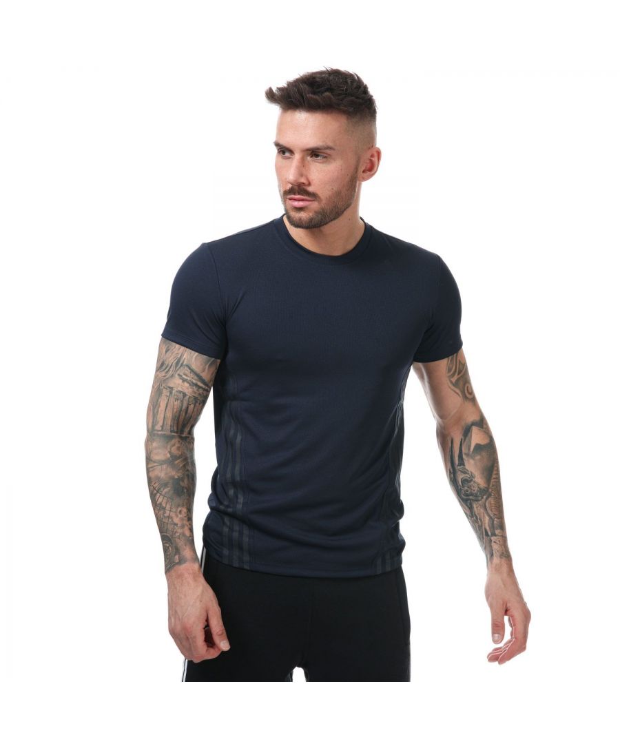 Image for Men's adidas AEROREADY 3-Stripes T-Shirt in Navy