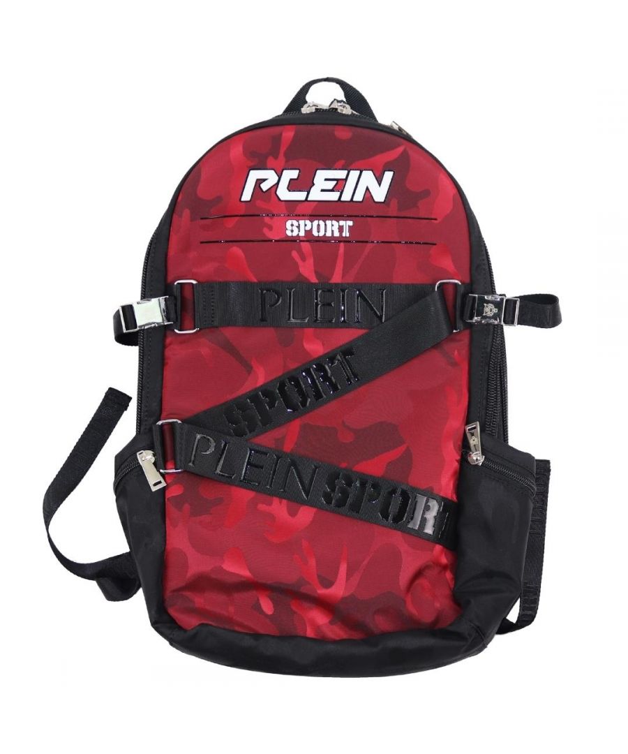 Philipp Plein Sport Zaino Runner Red Backpack Bag. Philipp Plein Sport Zaino Runner Red Backpack Bag. Style: AIPS803 52. Zip Closure. Plein Sport Branding On Front And Top Of Bag. Front Pocket