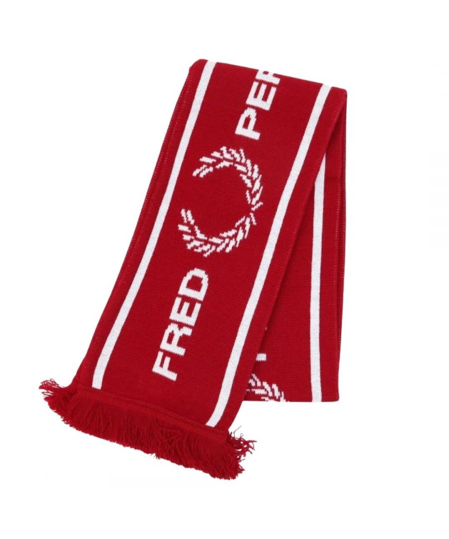 Fred Perry C7151 H79 sjaal. Fred Perry zwarte sjaal. Stijl: C7144 H79. Merklogo. 100% acryl