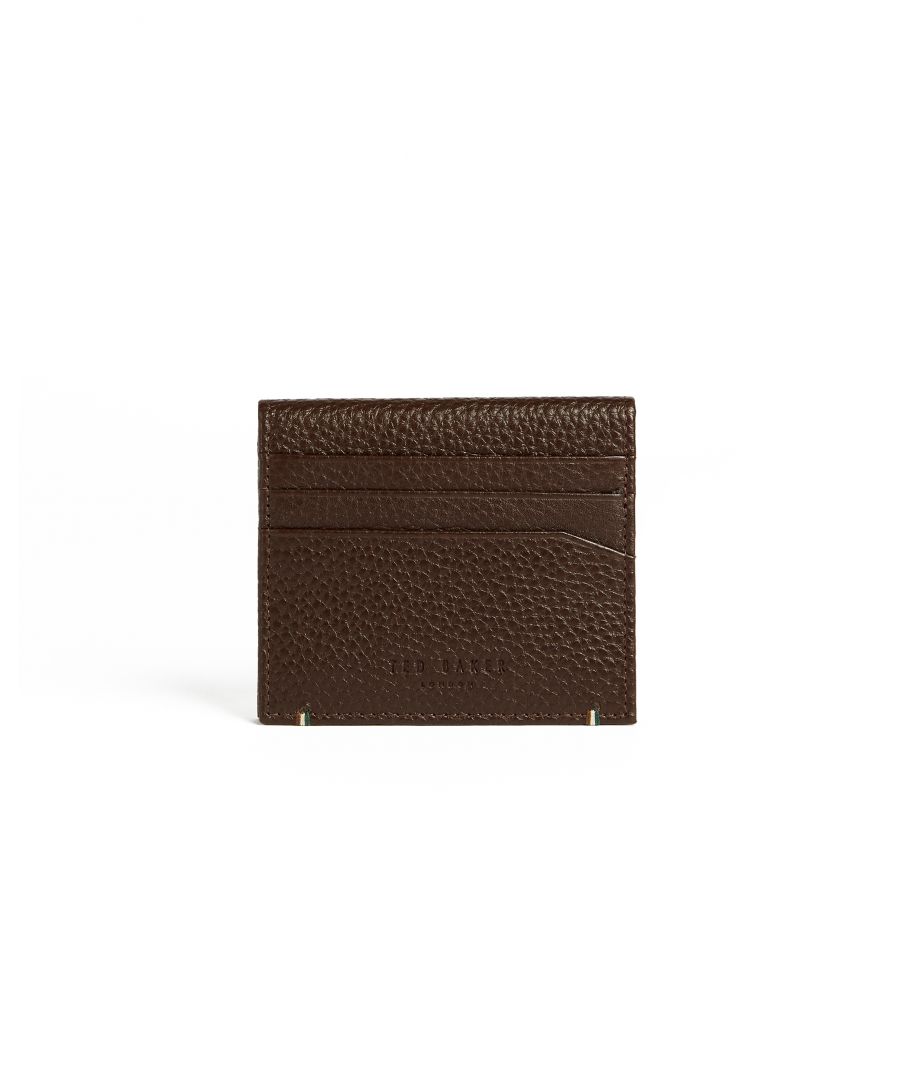 Image for Ted Baker Shor Leather Bifold Card Wallet, Chocolate Brown