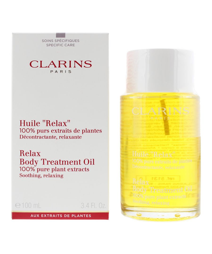 Image for Clarins Relax Body Treatment Oil 100% Pure Plant Extracts Soothing Relaxing 100ml