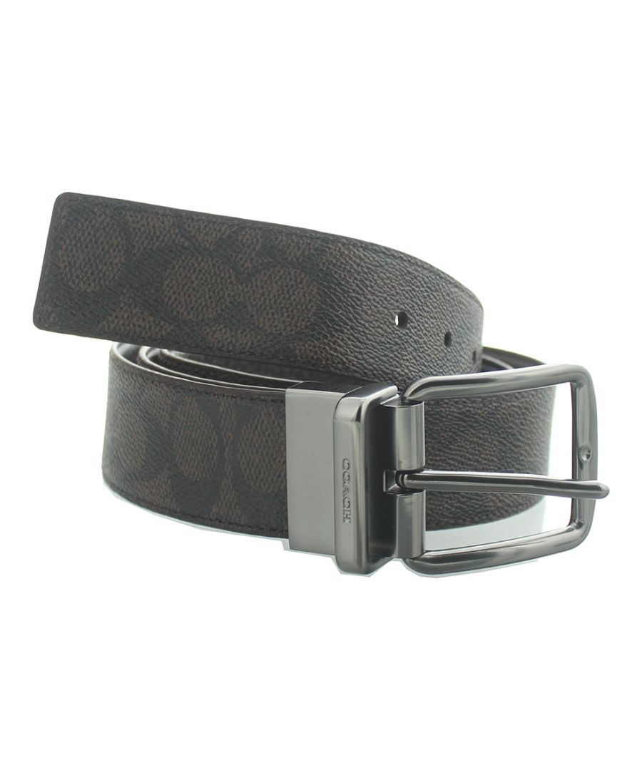Image for Coach Harness Buckle Cut-To-Size Reversible Mahogany Belt