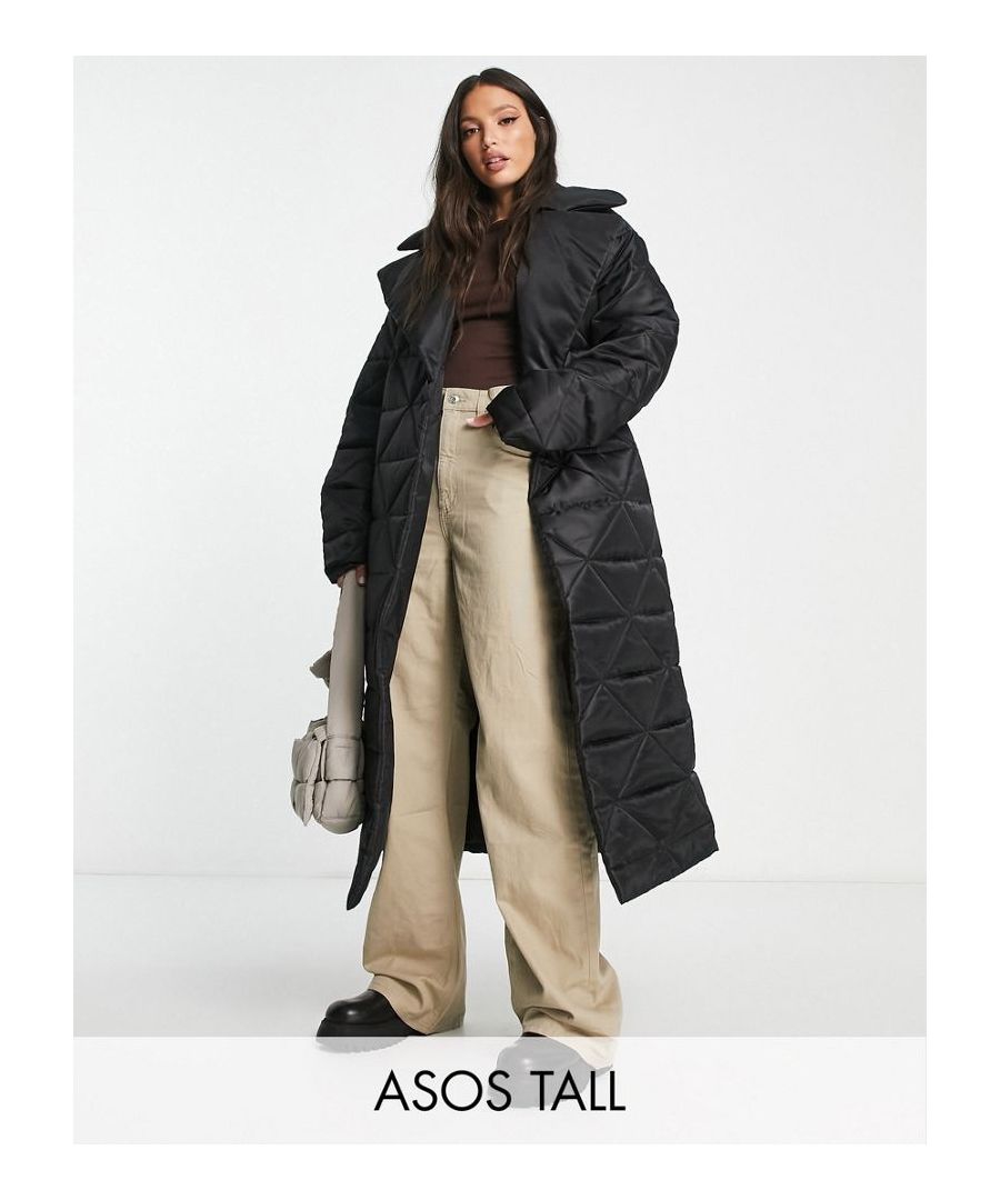 Coats & Jackets by ASOS Tall Throw on, go out Notch collar Tie waist Longline cut Regular fit Sold By: Asos