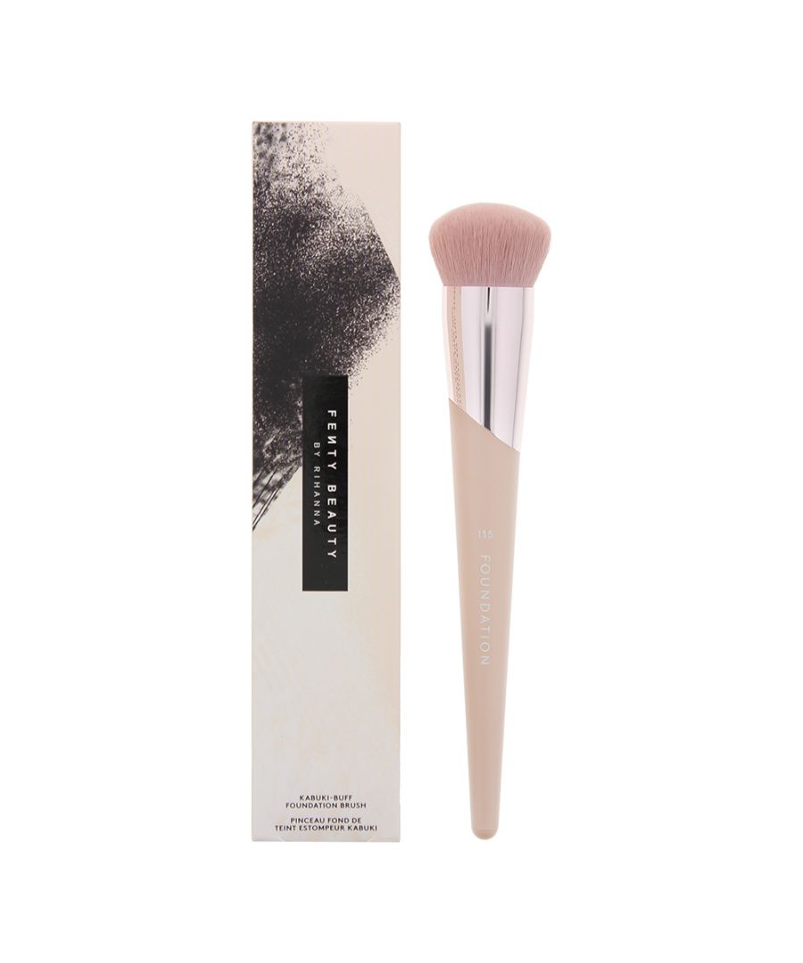 Fenty Beauty Kabuki Buff Foundation Brush is a large, full domed brush perfectly design to seamlessly buff and stipple any type of foundation for a super-diffused, airbrushed finish.