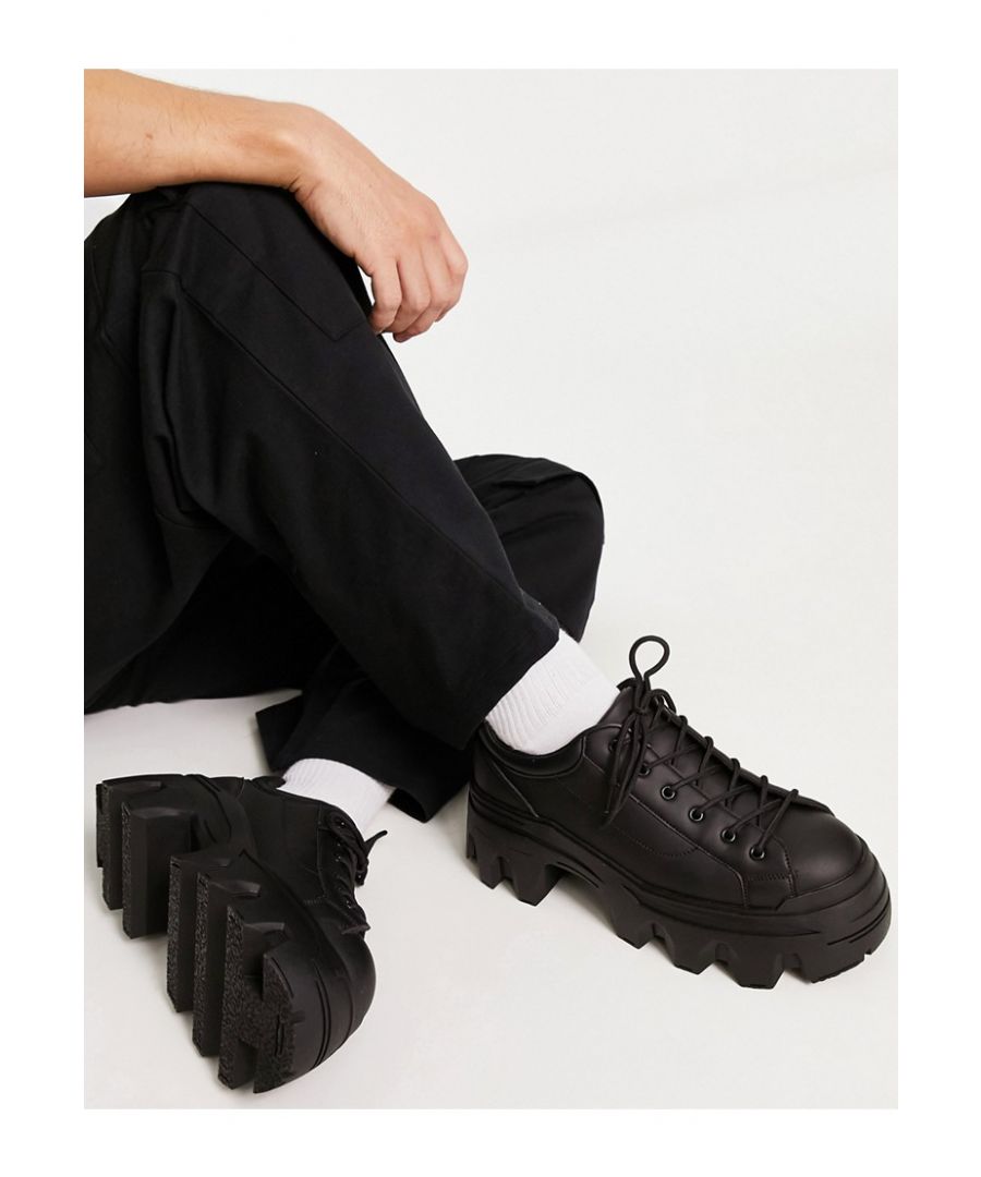 Shoes, Boots & Trainers by ASOS DESIGN Shoe 'drobe stand-outs Lace-up fastening Round toe Chunky sole Sold by Asos