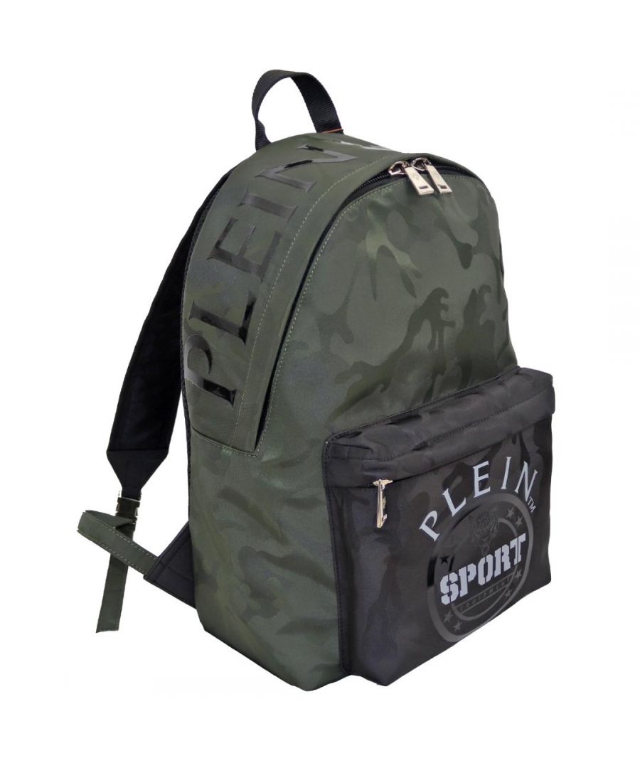 Philipp Plein Sport Zaino Green Backpack Bag. Philipp Plein Sport Zaino Green Backpack Bag. Style: AIPS832 32. Zip Closure. Plein Sport Branding On Front And Top Of Bag. Front Pocket