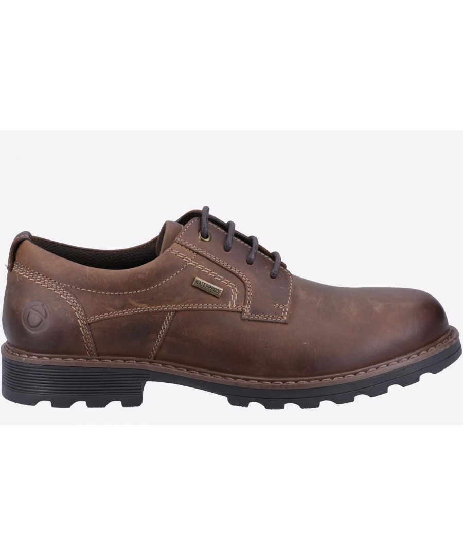 Cotswold Tadwick WATTERPROOF Leather Shoes Mens - Tan - Size UK 7