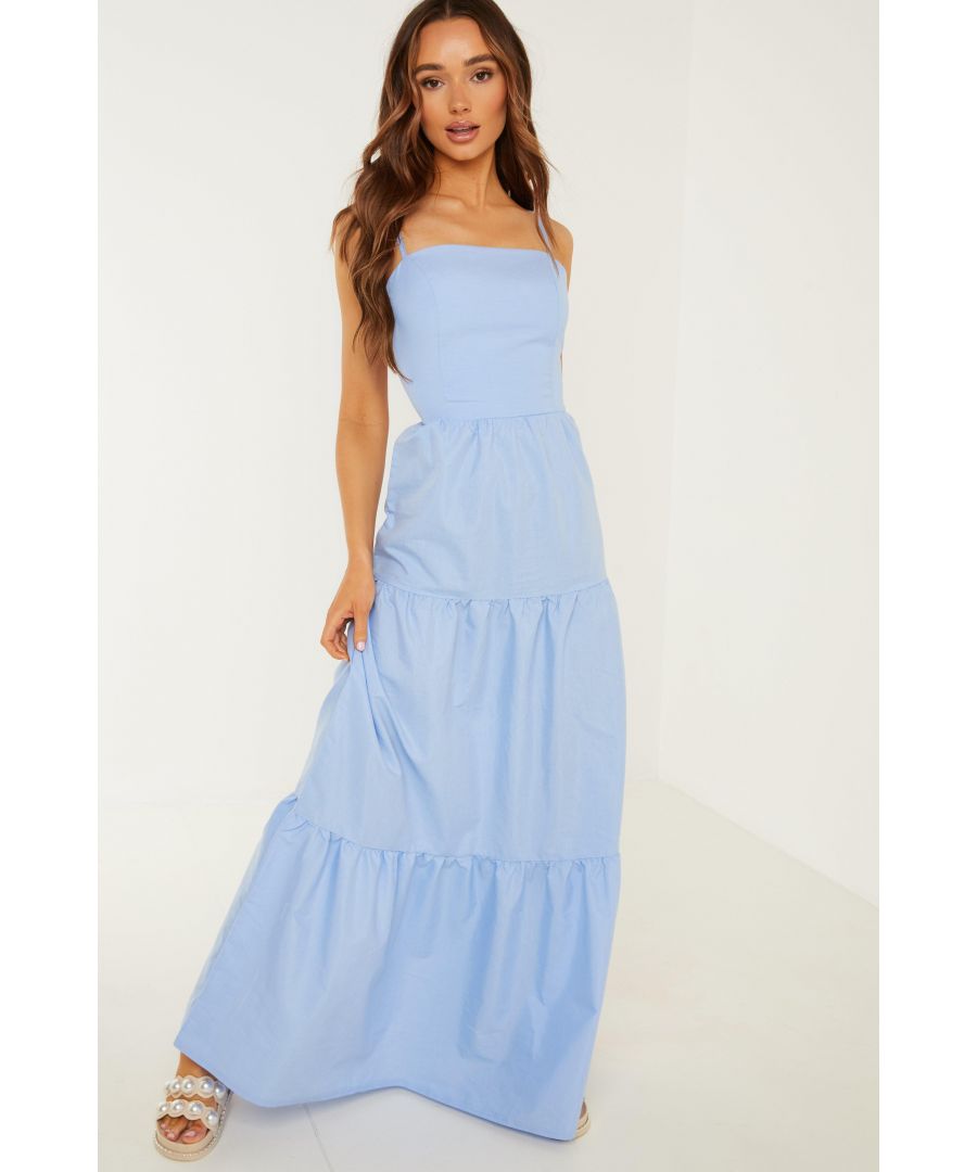Image for Blue Tiered Maxi Dress