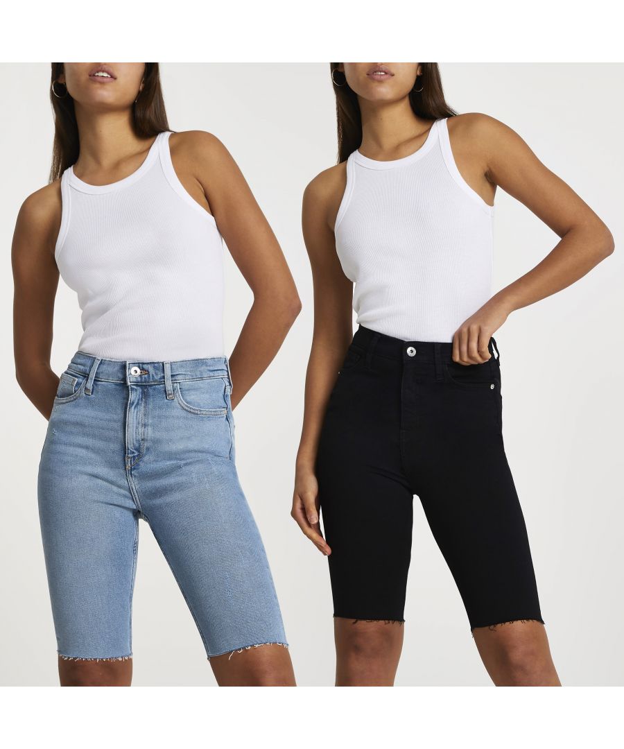 > Brand: River Island> Department: Women> Material: Cotton> Material Composition: 99% Cotton 1% Elastane> Style: Boyfriend> Size Type: Regular> Fit: Slim> Rise: High (Greater than 10.5 in)> Pattern: No Pattern> Occasion: Casual> Selection: Womenswear> Season: SS21