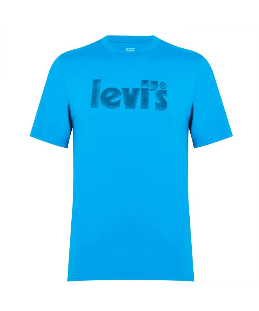 Levi's Mens Levis Relaxed Fit Graphic T-Shirt in Blue Cotton - Size Large