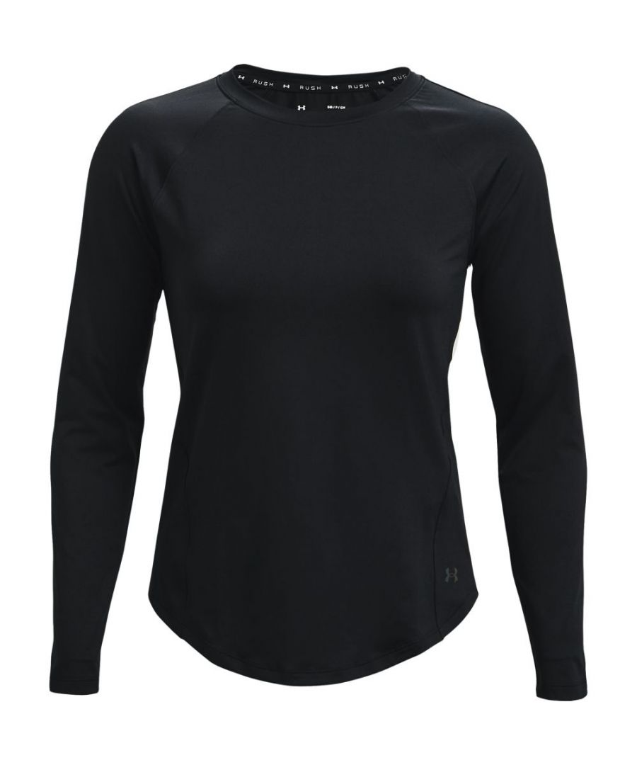 Under Armour UA Rush T-shirt met lange mouwen voor dames, zwart