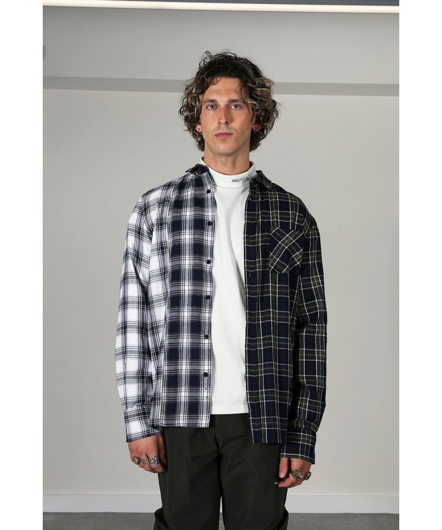 Image for Cut And Sew Check Shirt in Multi