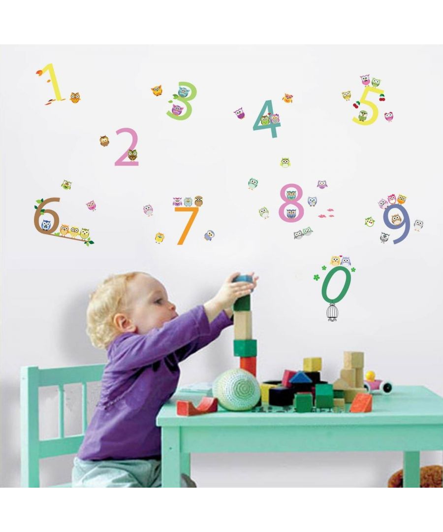 Image for Walplus Numbers  Self adhesive,DIY Wall Stickers Kids Room, nursery, children's room, boy, girl