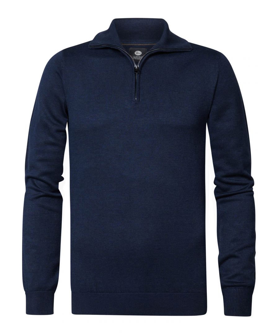 Petrol Industries - Heren Fijngebreide Trui Anchorage - Blauw