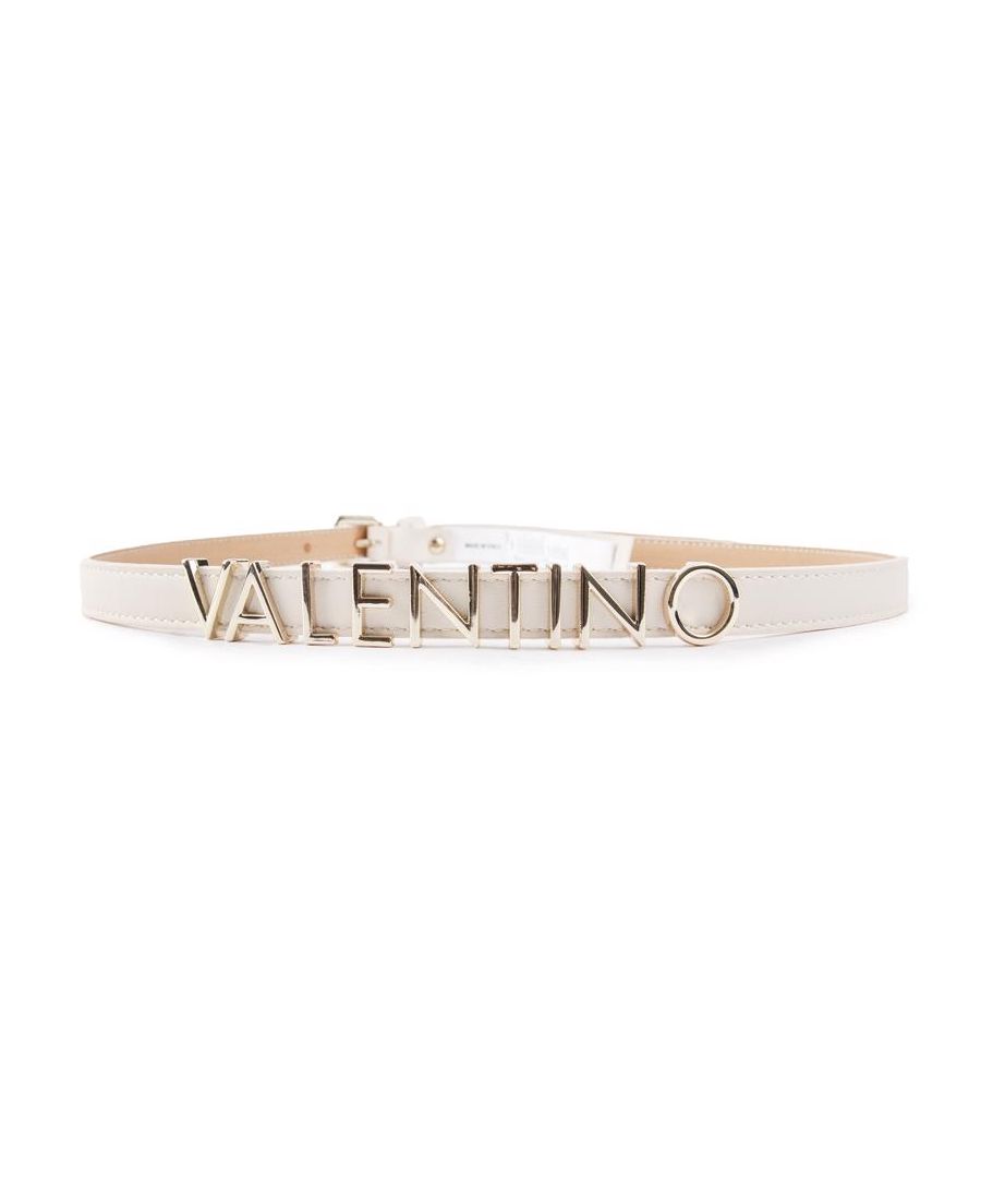 A Designer Belt That Personifies The Best In Italian Design. With A Classic Nude Colourway And Sized S - L, This Piece Is Designed To Sit Perfectly Around Your Waist. Finished With Elegant, Stylish Valentino Branding In Gold Metal Letters.