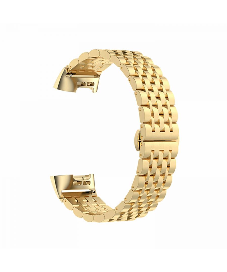 Aquarius Metal Stainless Steel Replacement Strap Band for Fitbit Charge 3, Gold  Luxurious Business style Metal loop band for Fitbit Charge 3 Advanced Fitness Tracker. It is a perfect companion mixed with fashion, nobility, elegance for Fitbit Charge 3 Special Edition. Comes with an adapter on both ends, super easy and direct installation and removal, locks onto Fitbit Charge 3 smartwatch interface precisely and securely.  COMPATIBILITY: The stainless steel metal watchband specially designed for Fitbit Charge 2 (Tracker is NOT included), premium exquisite stainless steel with stylish, comfortable, durable, and elegance. PREMIUM MATERIAL: Fine workmanship of stainless steel ensuring its toughness and durability in use. The polished surface brings you a strong sense of high-class quality and elegance. Compared to rubber bands, this stainless steel watch band has better breathability and prevents you from allergy. ADJUSTABLE BAND LENGTH: The watch band comes with a free watch link remover tool which makes it easy to adjust the band length to your wrist. Fit for most wrists. Perfect for gifting, Gifts for Men, Gifts for women, Christmas, Valentine's Day, Mother's Day, Father's Day, Birthdays, Anniversaries, etc.  Key Features : Luxurious Business style Metal band for Fitbit Charge 3 Advanced Fitness Tracker. It is a perfect companion mixed with fashion, nobility, elegance for Fitbit Charge 3 Special Edition. Comes with an adapter on both ends, super easy and direct installation, and removal. Locks onto Fitbit Charge 3 smartwatch interface precisely and securely. Available Colors: Black, Silver, Gold, Rose Gold  Product Specifications : Brand: Aquarius Material: Metal Available Colors : Black, Silver, Gold, Rose Gold Product Dimension : 10x5x1cm Package Dimension : 10x5x2cm  Package Includes : 1x Aquarius Aquarius Metal Loop Stainless Steel Replacement Watch Band for Fitbit Charge 3