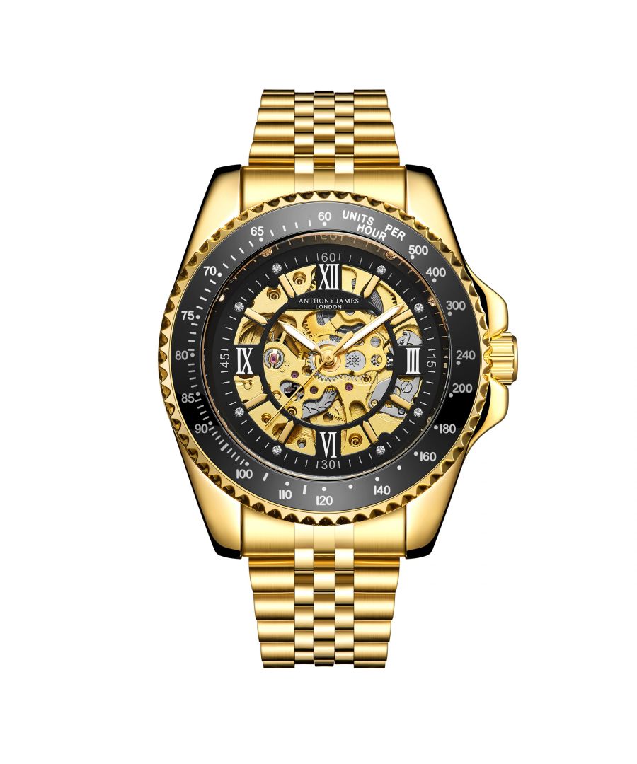 Image for Hand Assembled Anthony James Limited Edition Tachymeter Sports Automatic Gold