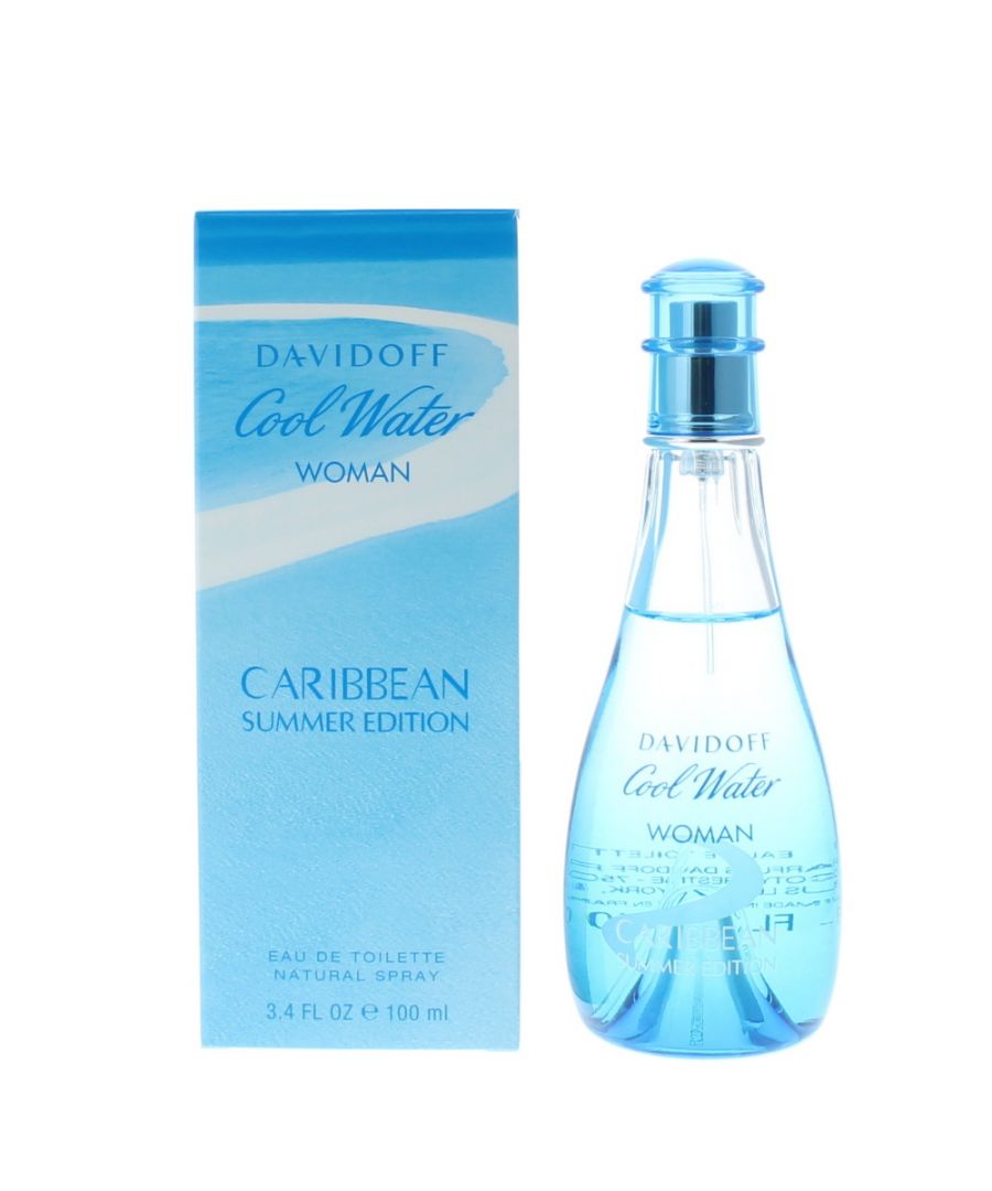 Cool Water Woman Caribbean Summer Edition by Davidoff is a floral fruity fragrance for women.  Top notes melon pineapple mint.  Middle notes lilyofthevalley.  Base notes orris.  Cool Water Woman Caribbean Summer Edition was launched in 2018.