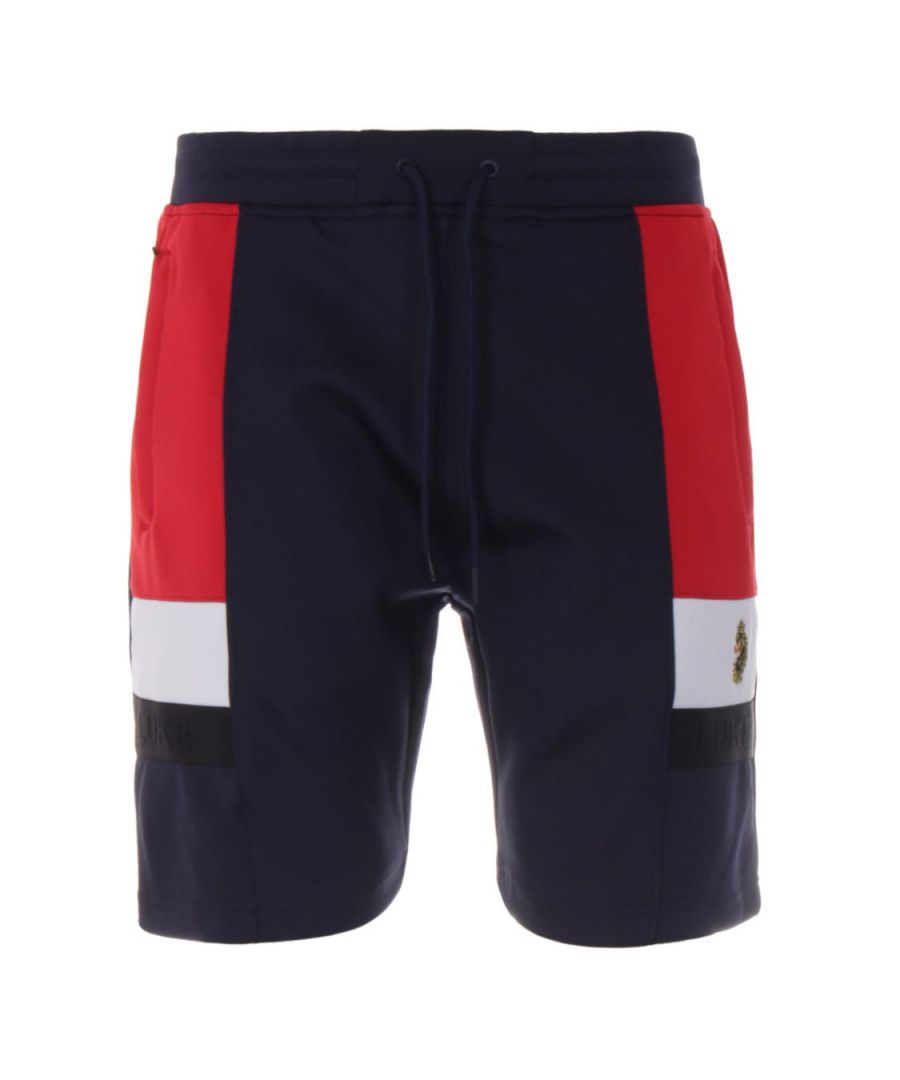 Image for Luke 1977 Hod Colour Block Sweat Shorts - Navy
