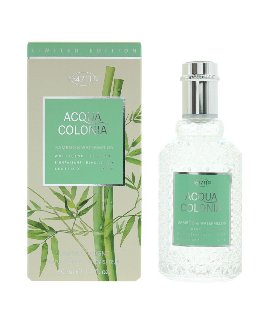 4711 Acqua Colonia Bamboo & Watermelon is an aromatic fragrance, ideal for either gender. The fragrance was created by Alexandra Monet and launched in 2021 by German fragrance house 4711. The fragrance contains notes of Bamboo and Watermelon, which combine to create a soft, fresh fragrance with Ozonic and Aquatic accords, making it a wonderful scent for summer.
