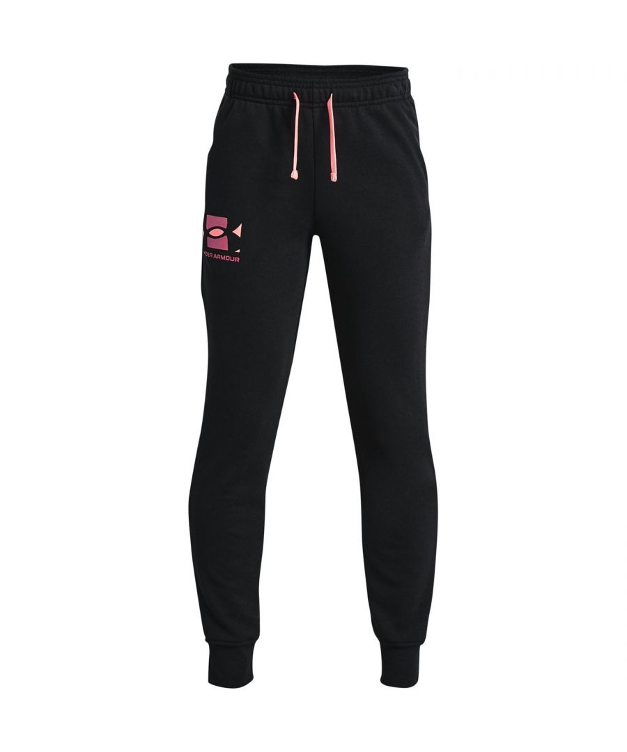 Under Armour Rival Terry Joggers Junior Boys - The Kids Under Armour Rival Terry Joggers are perfect for everyday wear, featuring a lightweight construction with an elasticated waistband with an adjustable drawcord and elasticated ankle cuffs that offer a super comfortable fit, Under Armour branding to the right thigh completes the look.