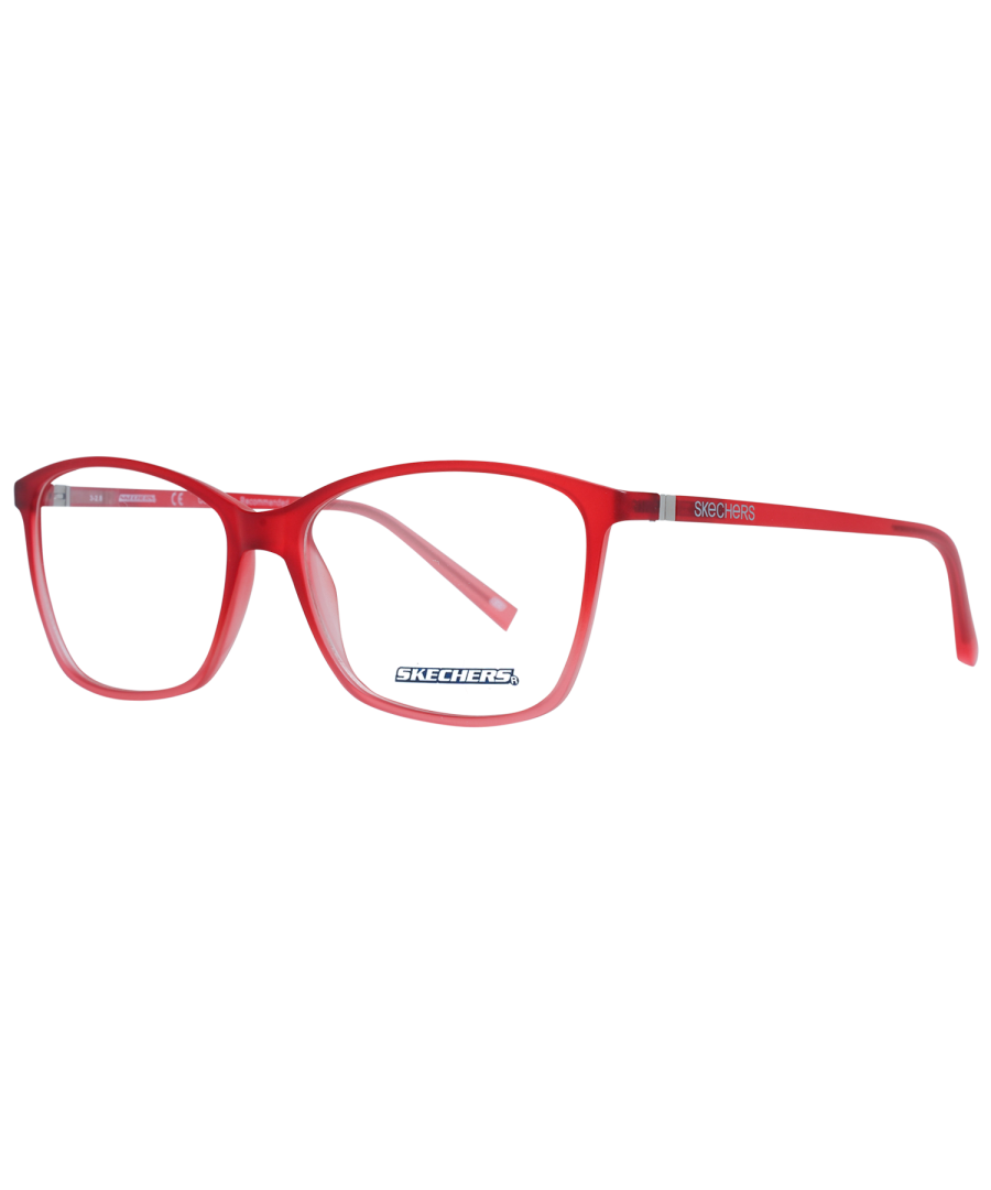 Skechers Optical Frame SE2130 067 54\nExtras: Geen extra's\nFrame kleur: Rood\nFrame materiaal: Kunstostof\nGlas kleur: Demo glazen\nGlas materiaal: Kunststof\nStijl: Trapezium\nGlas-Effect: Geen\nbescherming: Geen\nGlas breedte: 54\nGlas hoogte: 38\nWeb breedte: 15\nTempel Lengte: 140\nVeer Scharnier: Ja\nLeveringsomvang: Etui\nFrame Stijl: Full-Rim